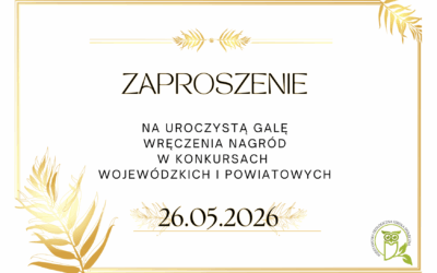 ZAPROSZENIE NA UROCZYSTĄ GALĘ WRĘCZENIA NAGRÓD