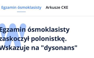 KOMENTARZ NASZEJ POLONISTKI DO EGZAMINU W PORTALU INTERIA.PL